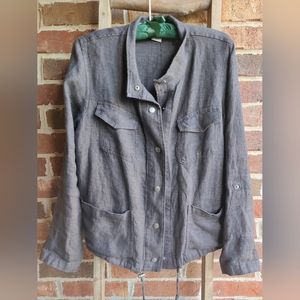 C&C California black linen jacket